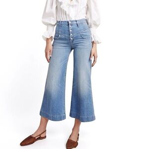 Mother SUPERIOR 25 The Swooner Roller Yoke Front Crop Wide Leg Post No Bills